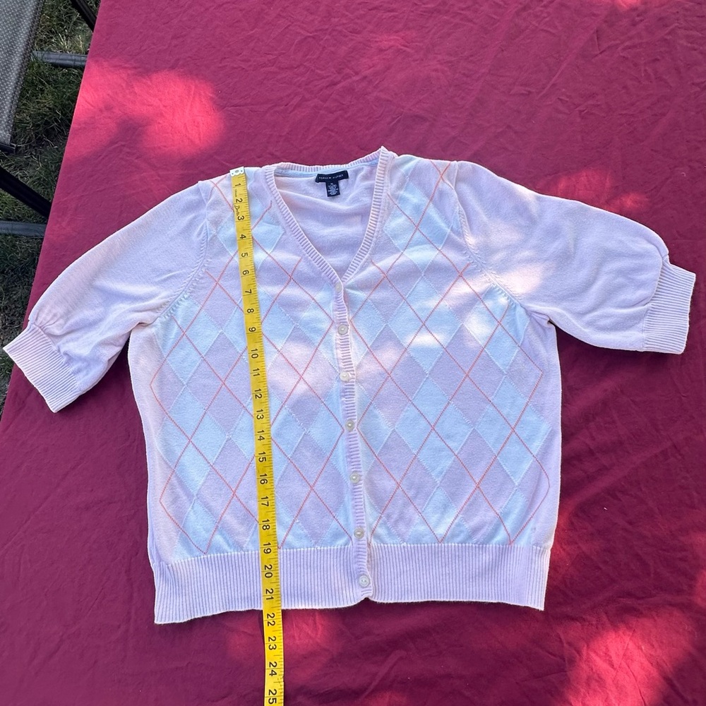 Tommy Hilfiger Light Pink Argyle Blouse